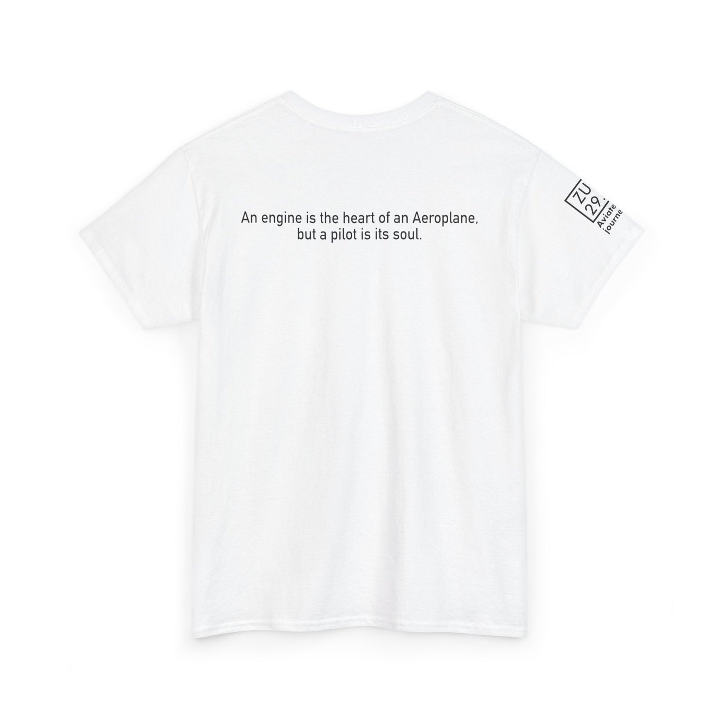 Vetruvian Pilot - Unisex Heavy Cotton Tee - Aeroplane Design
