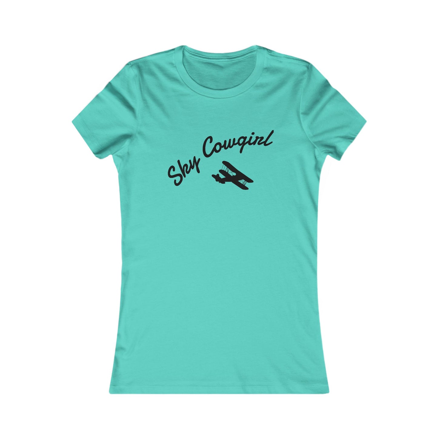 Sky Cowgirl Women's Tee | Vintage Aviation Shirt, Gift for Pilots, Aeronautics Apparel, Casual Outfit, Great for Travel