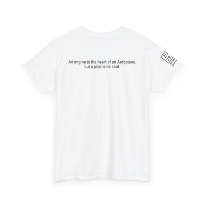 Vetruvian Pilot - Unisex Heavy Cotton Tee - Aeroplane Design