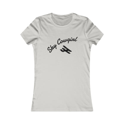 Sky Cowgirl Women's Tee | Vintage Aviation Shirt, Gift for Pilots, Aeronautics Apparel, Casual Outfit, Great for Travel