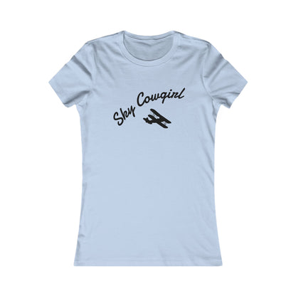 Sky Cowgirl Women's Tee | Vintage Aviation Shirt, Gift for Pilots, Aeronautics Apparel, Casual Outfit, Great for Travel