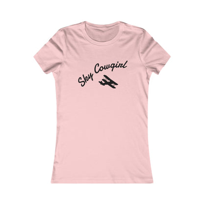 Sky Cowgirl Women's Tee | Vintage Aviation Shirt, Gift for Pilots, Aeronautics Apparel, Casual Outfit, Great for Travel