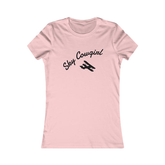 Sky Cowgirl Women's Tee | Vintage Aviation Shirt, Gift for Pilots, Aeronautics Apparel, Casual Outfit, Great for Travel